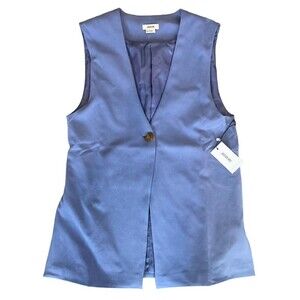 Jason Wu Single Button Vest Women’s Size Small Blue MSRP‎ $269